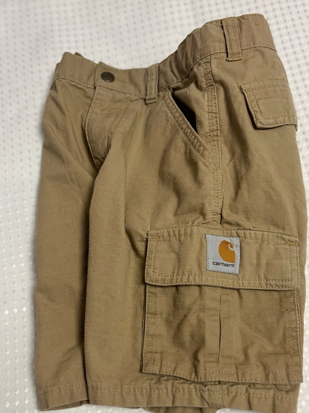 Carhartt Kids Tan Cargo Shorts with Patch Logo boys size 5